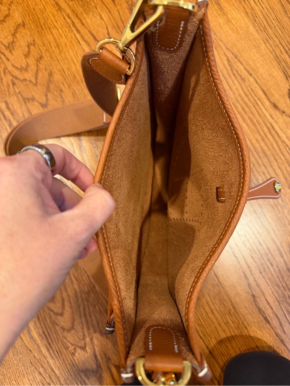 Evelyne Crossbody Bag in Gold/Tan - Picture 4 of 8